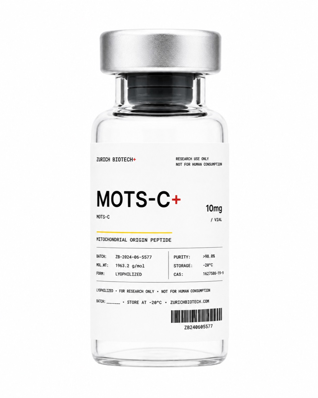 MOTS-c vial: research-grade mitochondrial peptide, shipped across Bali and Indonesia